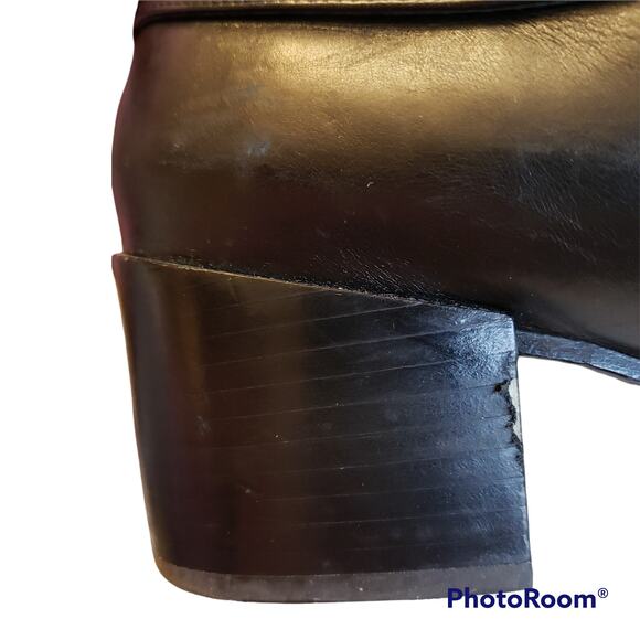 Rachel Zoe Boots Ankle Womens 8.5 Liam Buckle Leather Moto Pointed Toe Booties - Picture 11 of 12